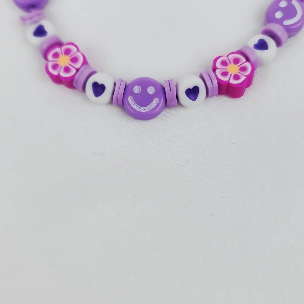Handmade Smiley Face Heart Detail  Bracelet